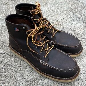 Danner Bull Run Moc Toe 6” Steel Toe Work Boots Brown 15564 USA Men’s 14 D